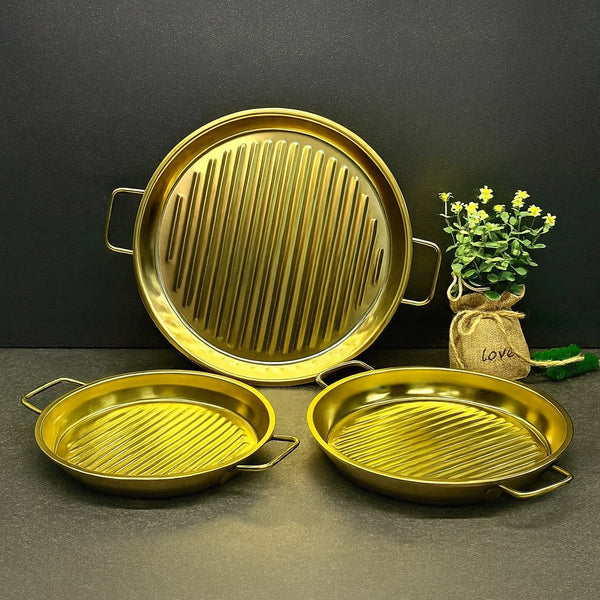 Golden grill pan set